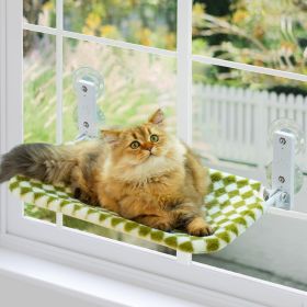 MEWOOFUN Cat Window Hammock With Steel Frame And Strong Suction Cups - Medium Green Indoor Cat Perch Seat (Option: WP150)